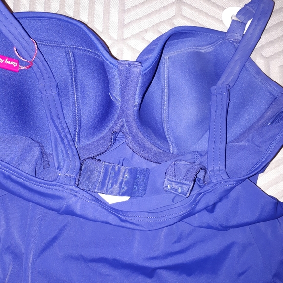 NWT Curvy Kate Plain Sailing Balcony Tankiki top, Navy, 32F - Picture 2 of 6